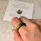 Natural Crystal Unakite Band Ring