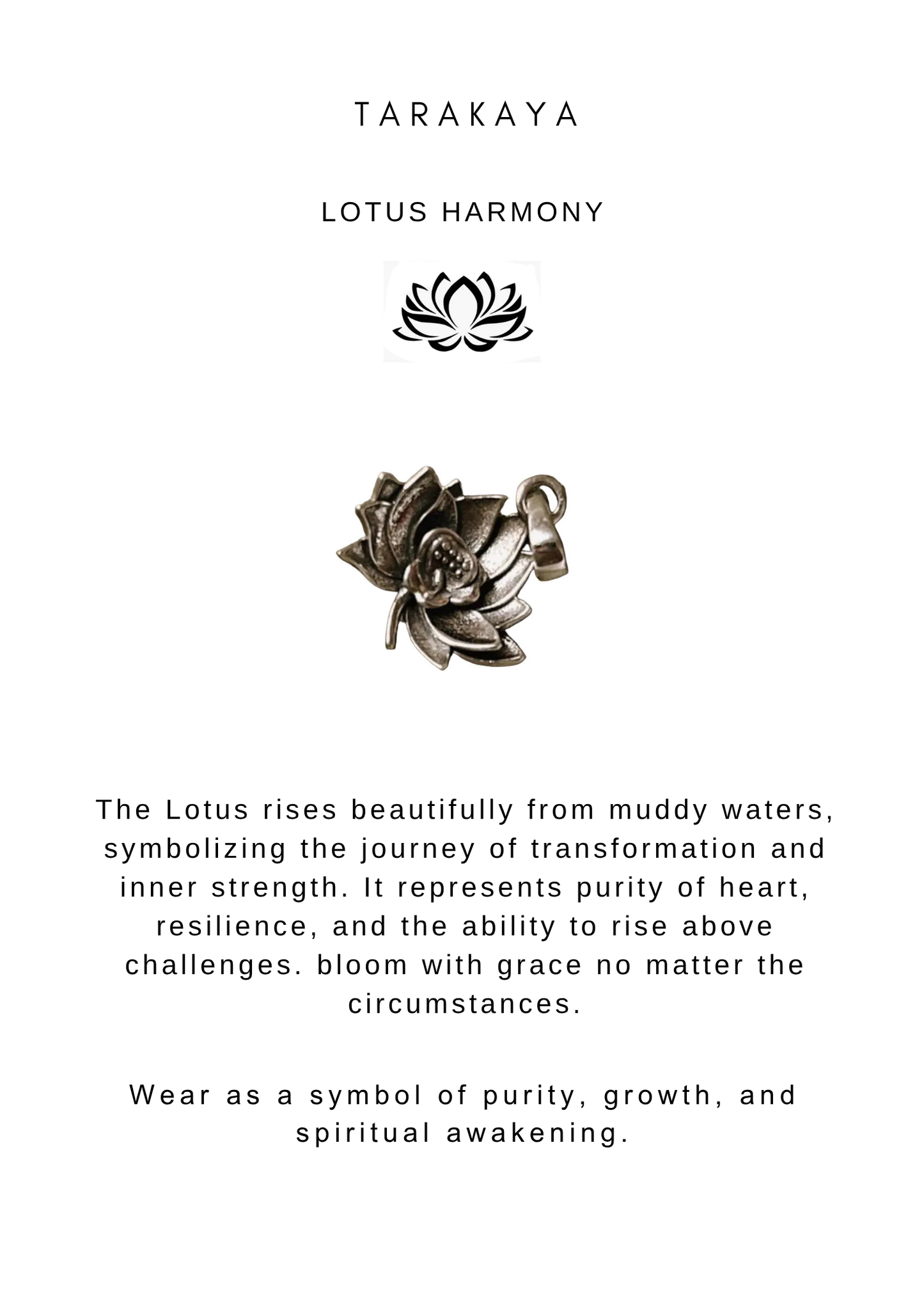 925 Sterling Silver Lotus Plain Pendant