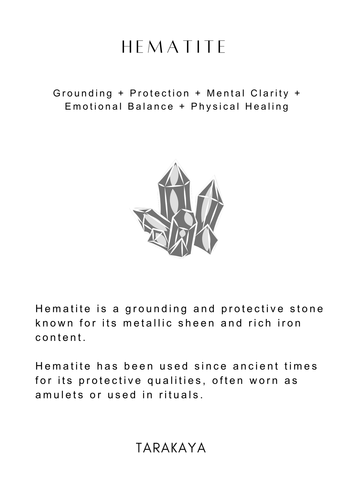 Hematite natural Crystal for protection