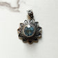 Blue Topaz Mandala Boho 925 Sterling Silver Pendant