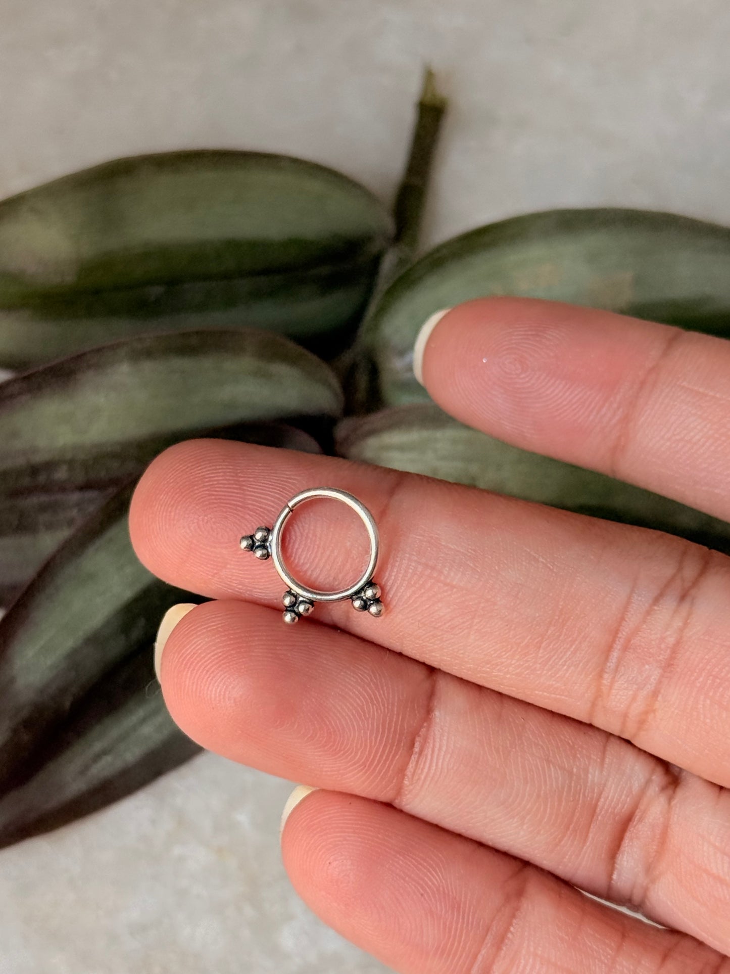 925 Sterling Silver Tribal Septum Pierced- Teen Teekona Rawa