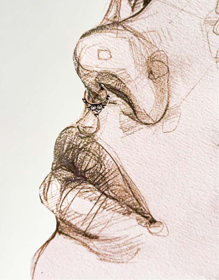 Unique septum clip-on ring design 1 for non-pierced noses