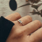 Silver Moonstone Ring with Phases of the Moon Design
