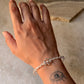 925 Sterling Silver Clear Quartz 4mm Silver Star Charm and Silver Disco Beads Bracelet - Beaded in Pure Silver 925 Wire
