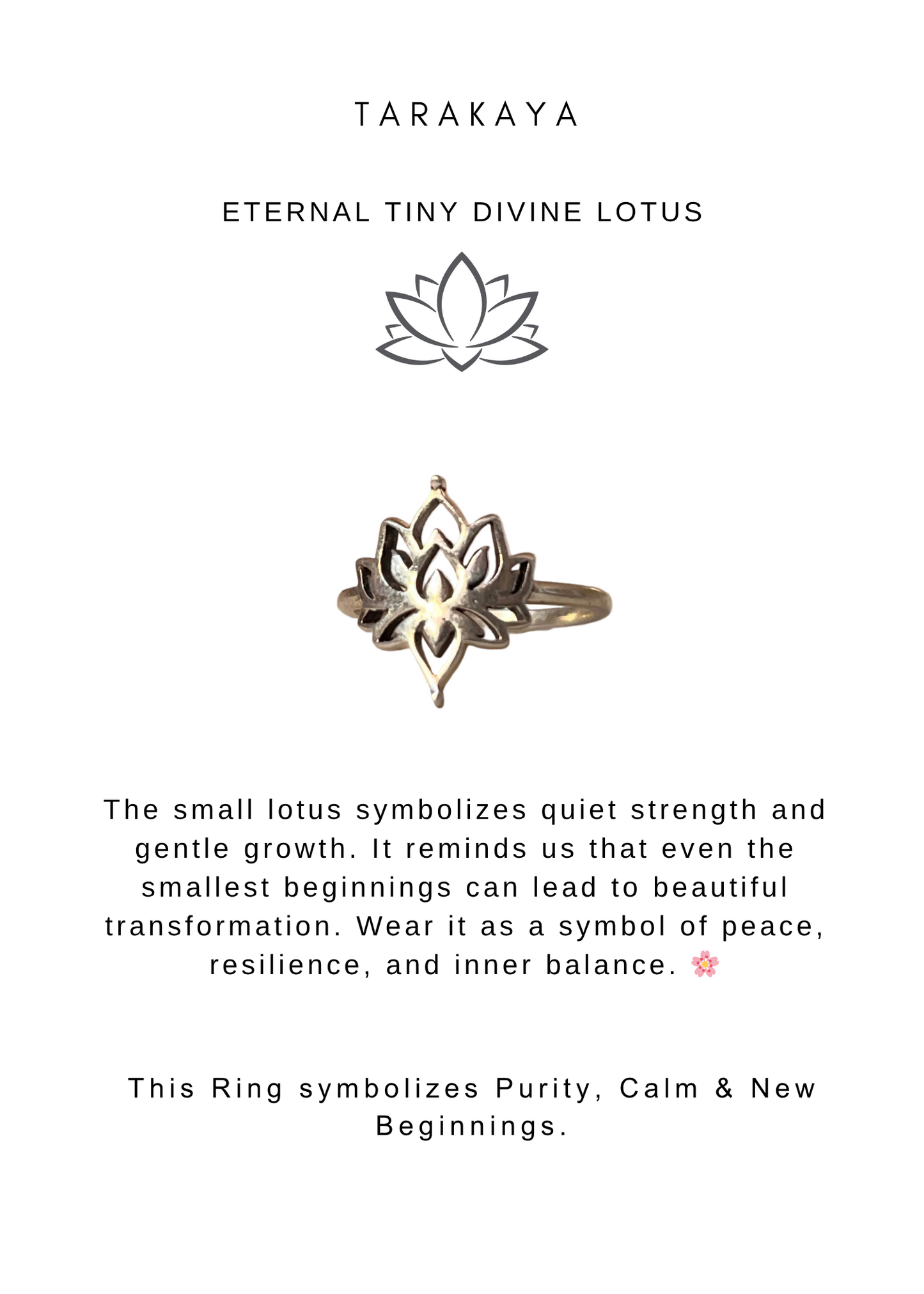 925 Sterling Silver Divine Lotus Boho Ring