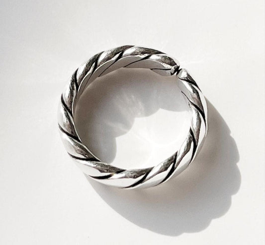 Sterling Silver Line Band Ring for Subtle Elegance
