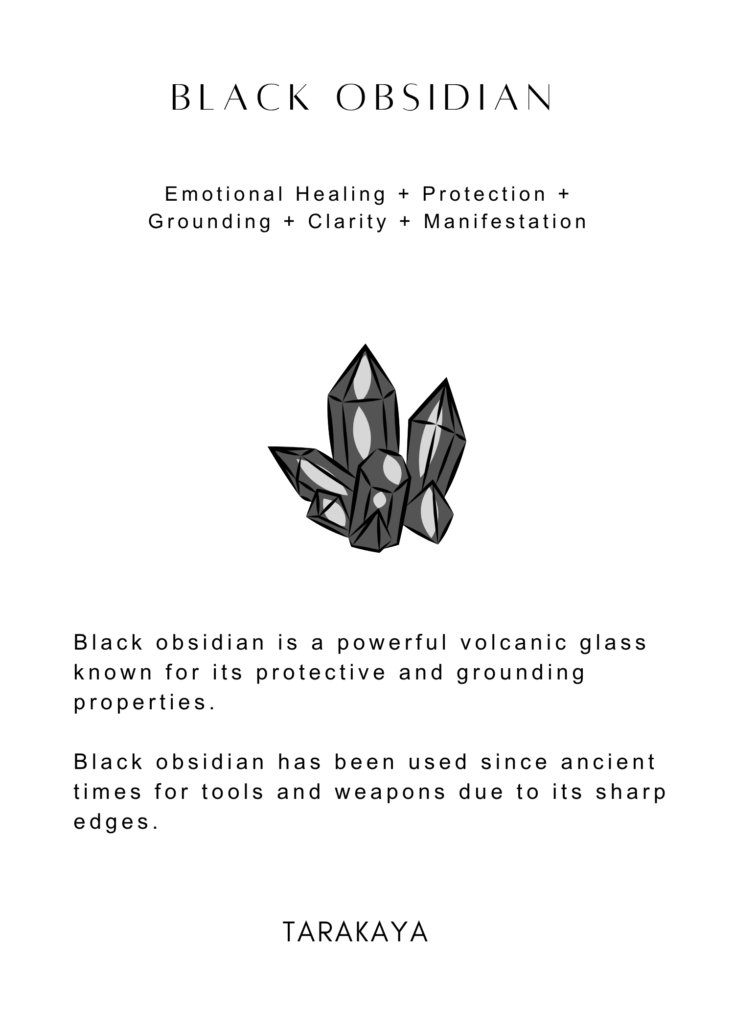 Black Tourmaline Natural Crystal for protection