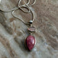 925 Sterling Silver Rose Quartz Oval, Rhodochrosite Pear Handcrafted One of a Kind Pendant