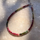 925 Sterling Silver Multi Tourmaline Faceted Box Boho Anklet