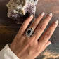 Victorian Style Black Onyx Statement Ring in Silver