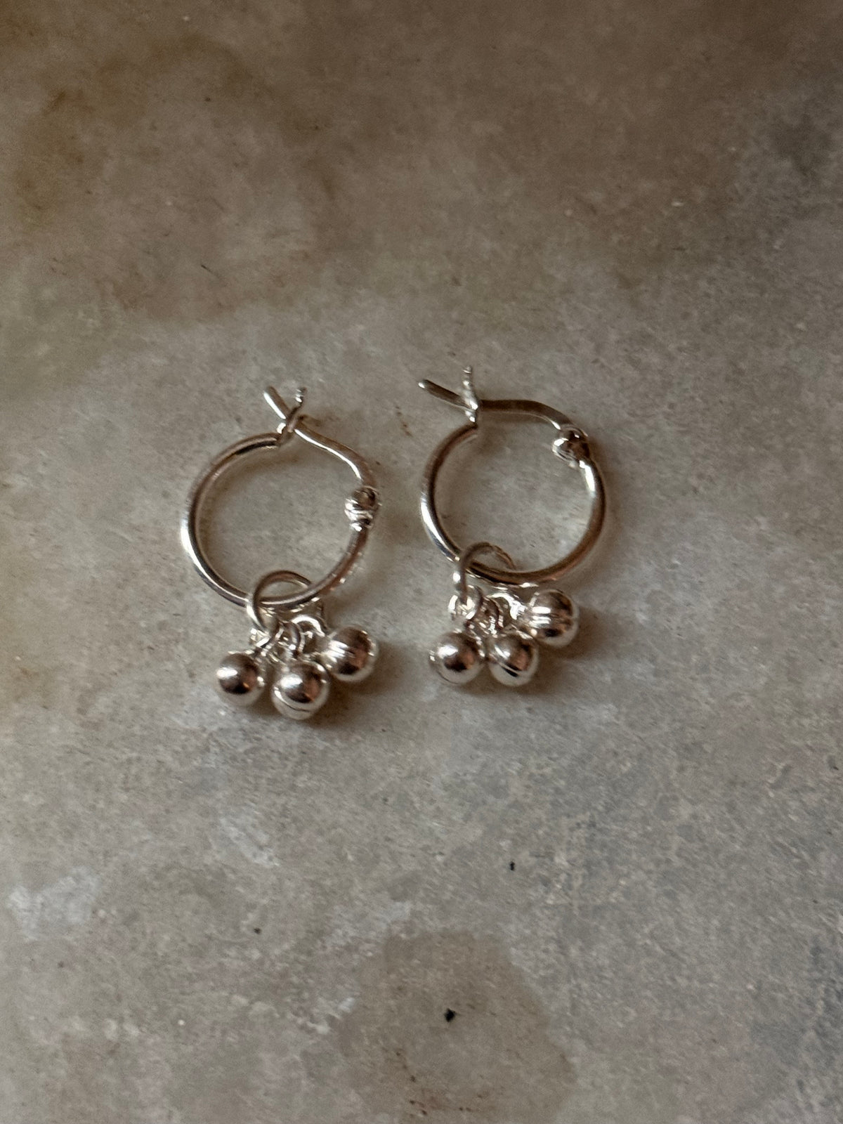 925 Sterling Silver Handcrafted Tribal Ghungroo Small Hoops Mandali Earrings