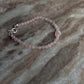 Rose Quartz Tumble & Plain Round 4mm Natural crystal 925 Sterling Silver Bracelet