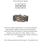 925 Sterling Silver Brick Band Boho Ring