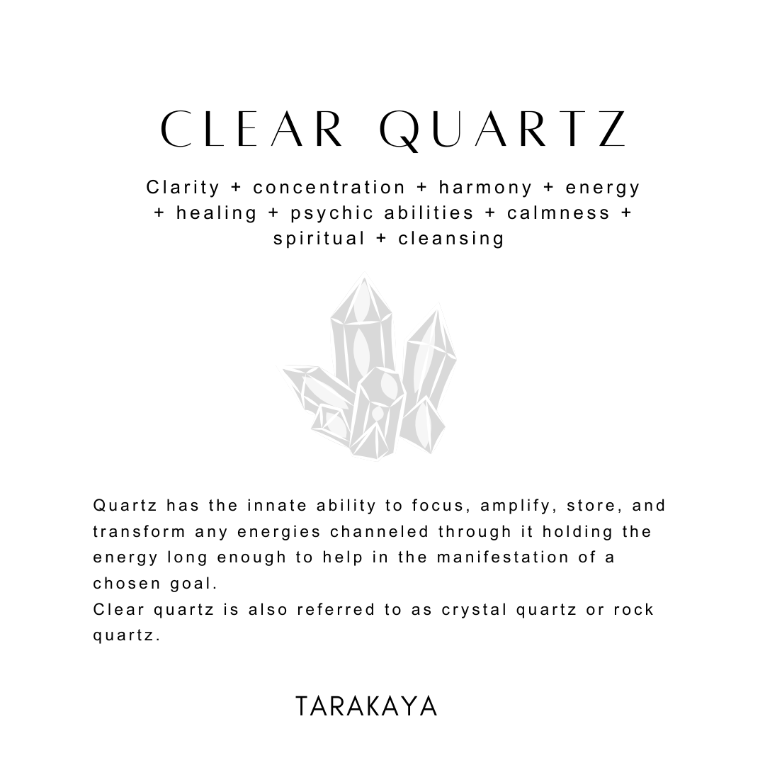 Faceted clear quartz gemstone for healing energy