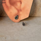 925 Sterling Silver Antique Plain Oxidised Boho Studs Earrings