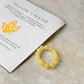 Natural Crystal Yellow Calcite 4mm Stretchy Rings