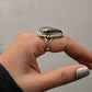 925 Sterling Silver Hematite Pear Statement Ring