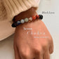 8MM Seven Chakra Healing Crystal Bracelet with Lava