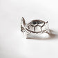 Sterling silver horizontal tortoise ring