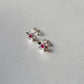 Ruby Lab Grown Flower 925 Sterling Silver Studs