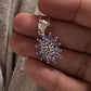 925 sterling silver tanzanite flower pendant