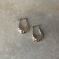 925 Sterling Silver Chunky Italian U Statement 2 in 1 Hoops
