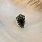 925 Sterling Silver Black Onyx Marquise Gothic Rustic Ring