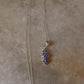 925 Sterling Silver Tanzanite long Flower Statement Pendant