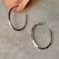 925 Sterling Silver Chunky Italian U Statement Half Hoops