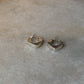 925 Sterling Silver Chunky Italian Square Half Hoops Earrings