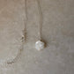925 Sterling Silver Mother of Pearl Rose Carved Handcrafted Necklace