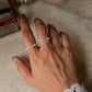 Natural Crystal Stretchy Fresh Water Pearls & Rose Quartz Round Rings