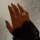 925 Sterling Silver Chunky Twin Hula Dome Band Ring
