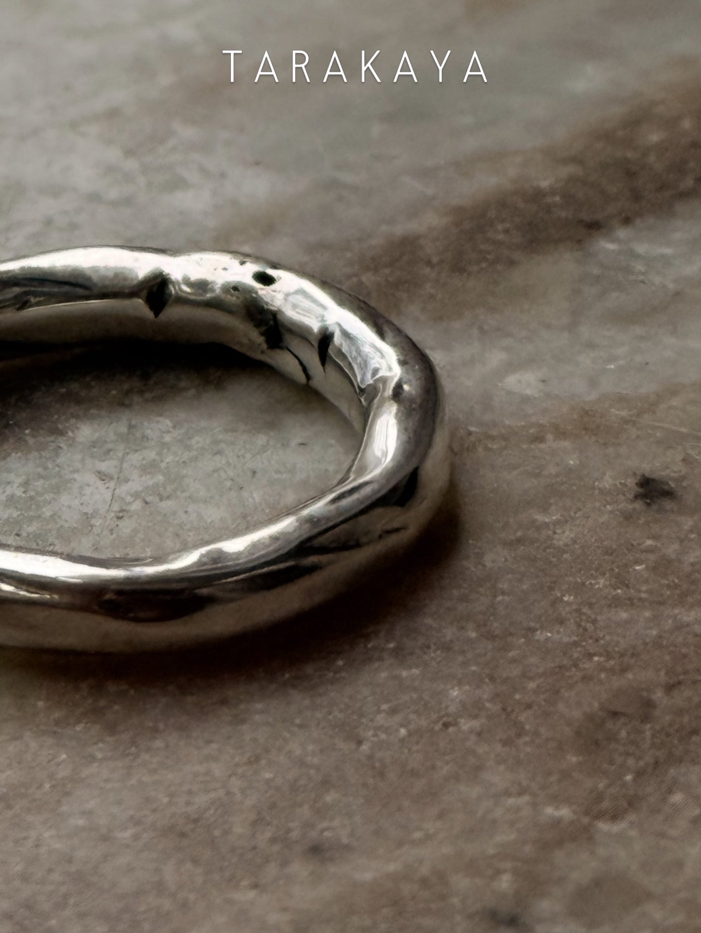 925 Sterling Silver Thick Molten Textured Stack Band Unisex Ring