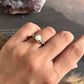 Nature-Inspired Silver Ring with Fresh Water Pearl