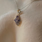 925 Sterling Silver Tanzanite leaf Flower Statement Pendant