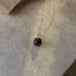 Amethyst Tumble with Flower Cap 925 Sterling Silver Necklace