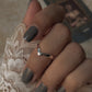 V Hammered Mid / Little Finger Adjustable 925 Sterling Silver Ring