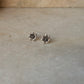 925 Sterling Silver Antique Plain Oxidised Boho Studs Earrings