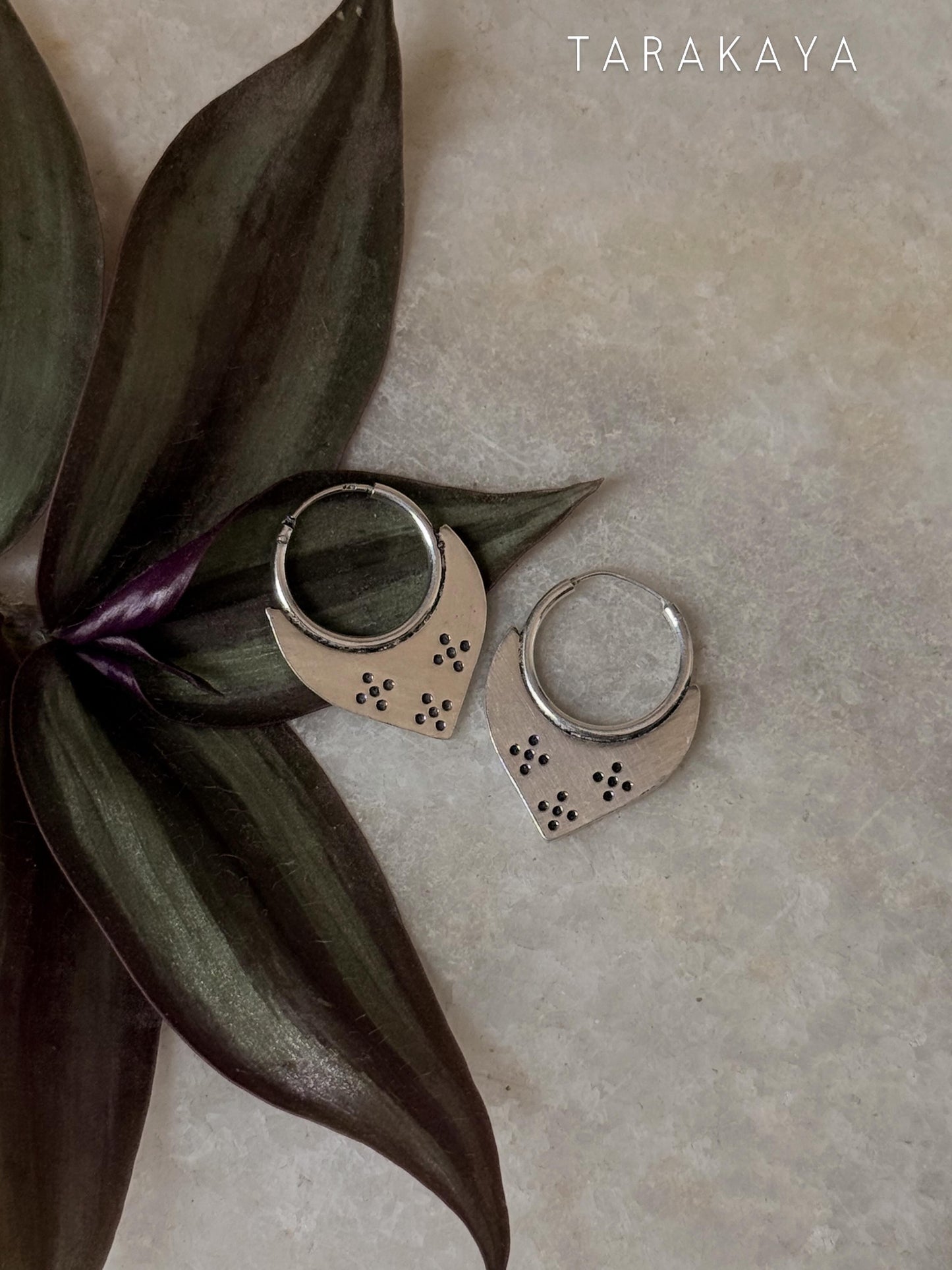 925 Sterling Silver Tribal Hoops Earrings- Tisya Boho Banjara