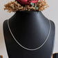 Elegant minimal curb silver chain with simple, clean design