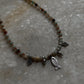 Matsya / Fish Amazonite & Hessonite Boho Choker Handcrafted Sterling Silver 925 Necklace