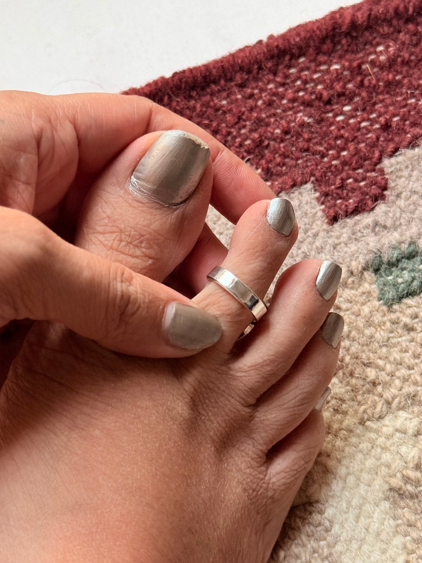 925 Sterling Silver Plain 4mm Toe Ring