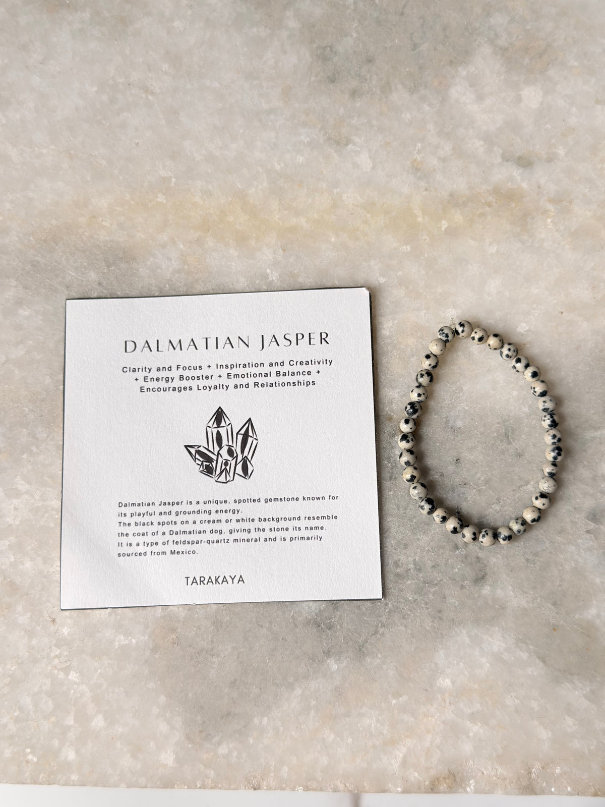 Dalmatian Jasper 4MM Natural Crystal Bracelet