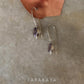 925 Sterling Silver Amethyst Boho Hook Earrings