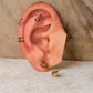 925 Sterling Silver Citrine Raw Uncut studs Earrings