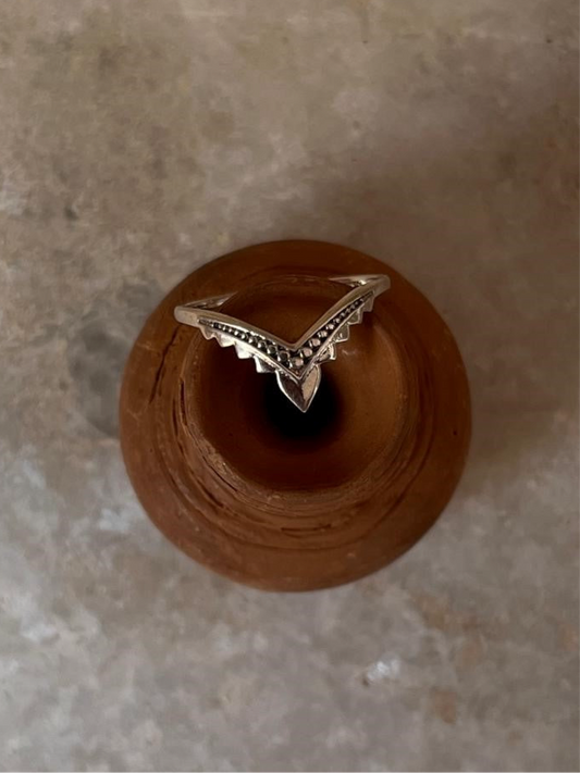 V Boho Stack 925 Sterling Silver Ring
