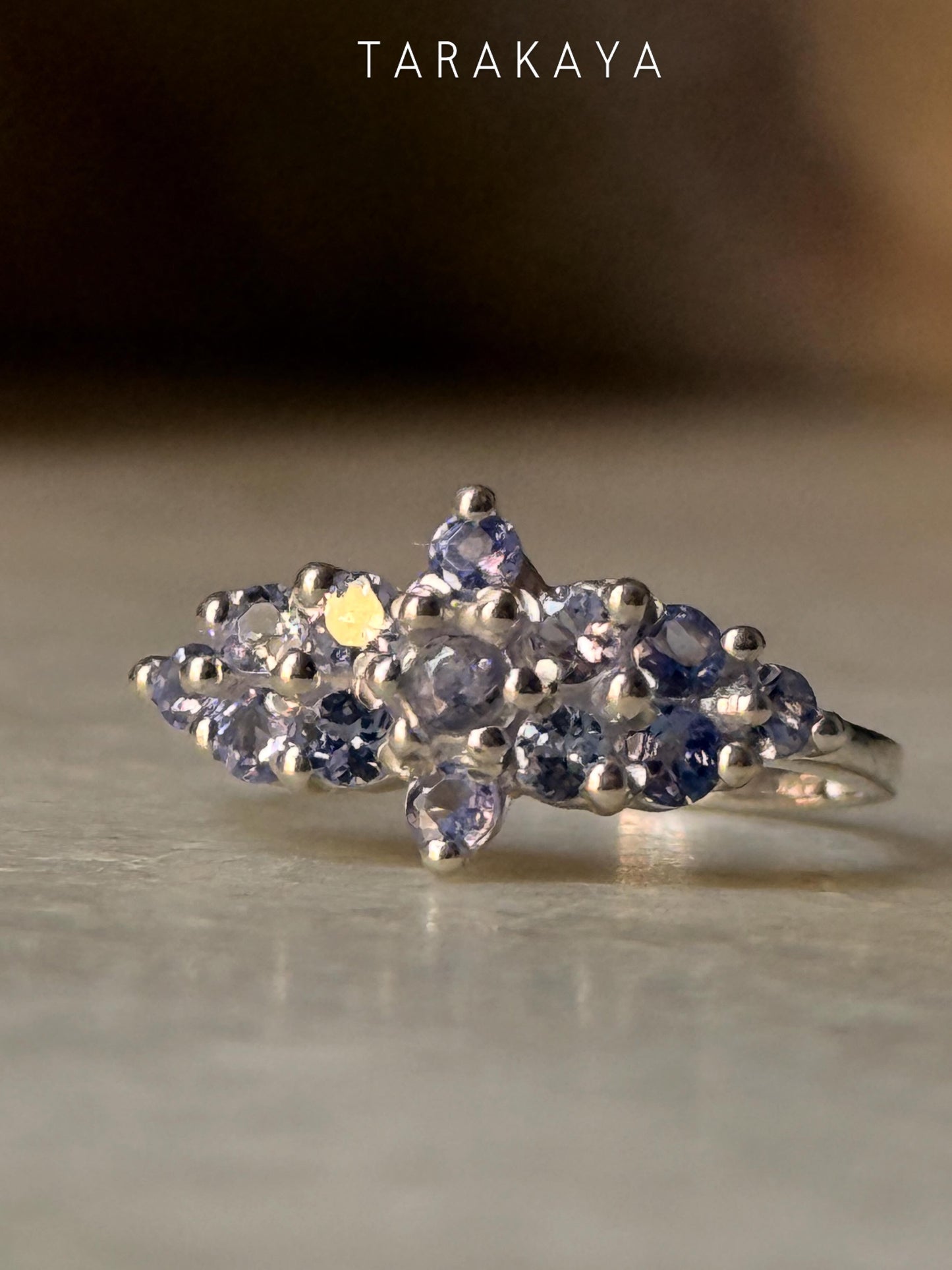 925 Sterling Silver Tanzanite Faceted Ring