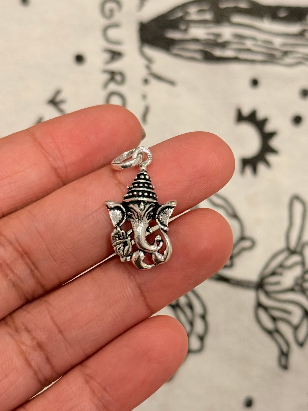 925 Sterling Silver Ganesh ji Pendant