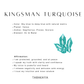 925 Sterling Silver Kingsman Turquoise Chain Hanging Handcrafted Studs